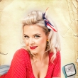 pin-up retro fotografie Praha fotografka Nikol Obrov�, viz�istka Eva Ceralov� pin-up foto